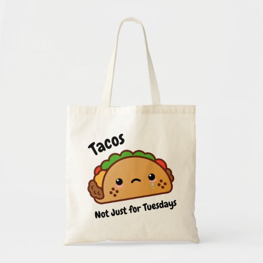 Funny Tacos is niet alleen voor dinsdagen. Tote Bag (Voorkant)