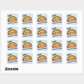 Funny Tacos is niet alleen voor dinsdagen. Vierkante Sticker (Vel)