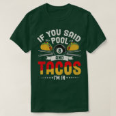 Funny Tacos Pool Lover Billiards Player Mexicaans  T-shirt (Design voorkant)