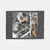 Funny Tactical Cat Meme Military Style  Fleece Deken (Voorkant (Horizontaal))