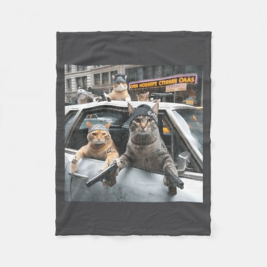 Funny Tactical Cat Meme Military Style  Fleece Deken (Voorkant)