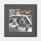 Funny Tactical Cat Meme Military Style  Magneet (Voorkant)