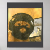 Funny Tactical Gamer Cat Meme Graphic  Poster (Voorkant)