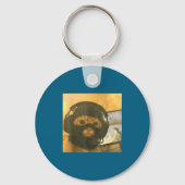 Funny Tactical Gamer Cat Meme Graphic Sleutelhanger (Voorkant)