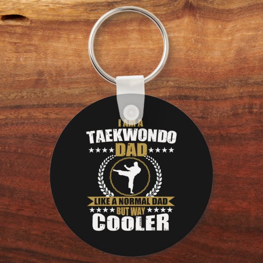 Funny Tae Kwon vecht vader Taekwondo mannen Ko Sleutelhanger (Voorkant)