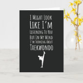 Funny Taekwondo Card Martial Arts Fighting Fighter Kaart (Gele Bloem)
