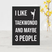 Funny Taekwondo Cards Sport Fighting Fighter Humor Kaart (Gele Bloem)