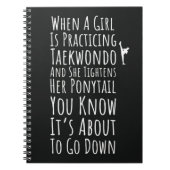 Funny Taekwondo Gifts For Her Teen Girls Women TKD Notitieboek (Voorkant)