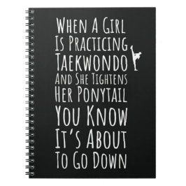 Funny Taekwondo Gifts For Her Teen Girls Women TKD Notitieboek