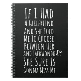 Funny Taekwondo Gifts For Him Martial Arts Men Boy Notitieboek