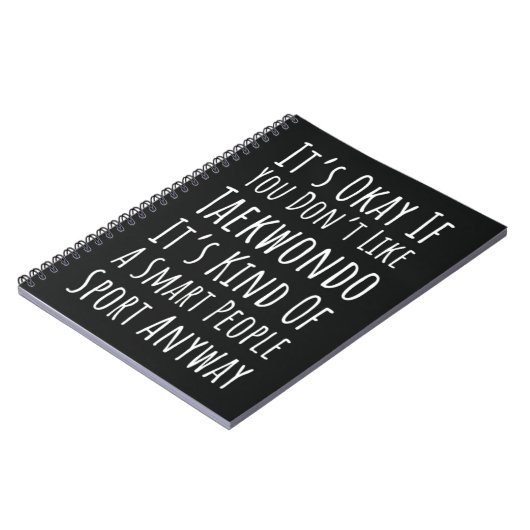 Funny Taekwondo Gifts Lover Martial Arts TKD Notitieboek (Linkerzijde)