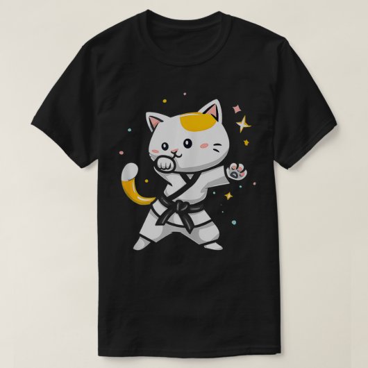 Funny Taekwondo Kat Speler Vrouwen Mannen Kinder T-shirt (Design voorkant)
