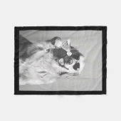 Funny Tail Dog Golden Retriever With Sungles Marti Fleece Deken (Voorkant (Horizontaal))