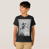 Funny Tail Dog Golden Retriever With Sungles Marti T-shirt (Voorkant volledig)
