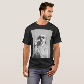 Funny Tail Dog Golden Retriever With Sungles Marti T-shirt (Voorkant volledig)