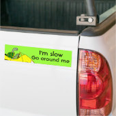 Funny Tailgating Bumpersticker Turtle Driving Slo (Op Truck)
