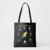 Funny Talented Sun Conure Bird Lover Tote Bag (Voorkant)