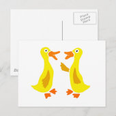 Funny Talking Ducks Art Briefkaart (Voorkant / Achterkant)