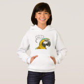 Funny Talking Parrot Face Hoodie (Voorkant volledig)