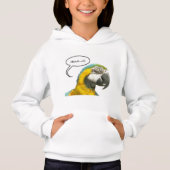 Funny Talking Parrot Face Hoodie (Voorkant)