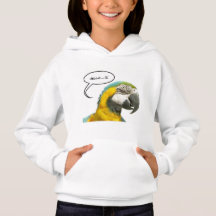 Funny Talking Parrot Face Hoodie