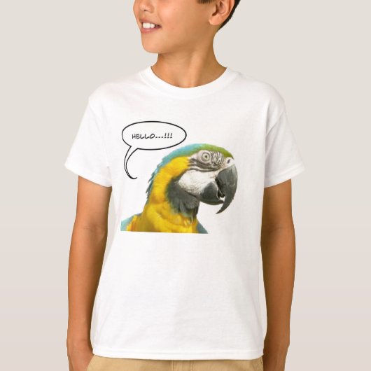 Funny Talking Parrot Face T-Shirt (Voorkant)