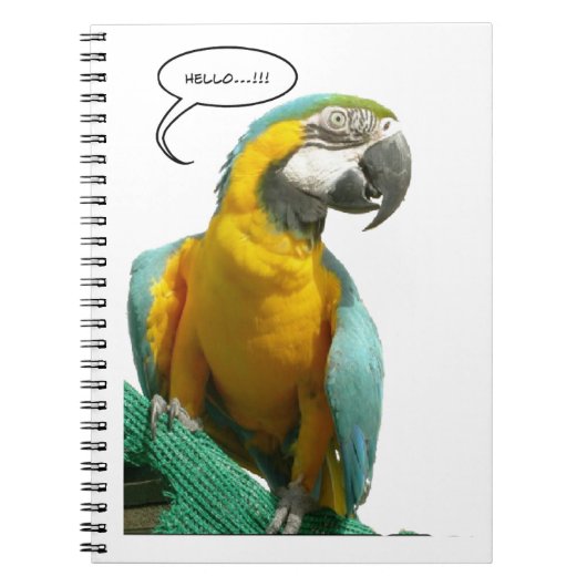 Funny Talking Parrot-laptop Notitieboek (Voorkant)