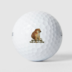 Funny Tamil Cheems Doge Meme Doge Golfballen
