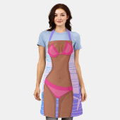 Funny Tan Pink Bikini GIrl Schort (Gedragen)