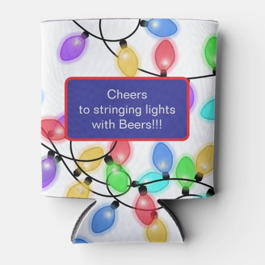 Funny Tangled Christmas Lights Blikjeskoeler (Voorkant)