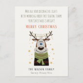 Funny Tangled Working Kerstlamers Reindeer Feestdagenkaart (Voorkant)