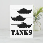 Funny Tanks Bedankkaart (Staand voorkant)