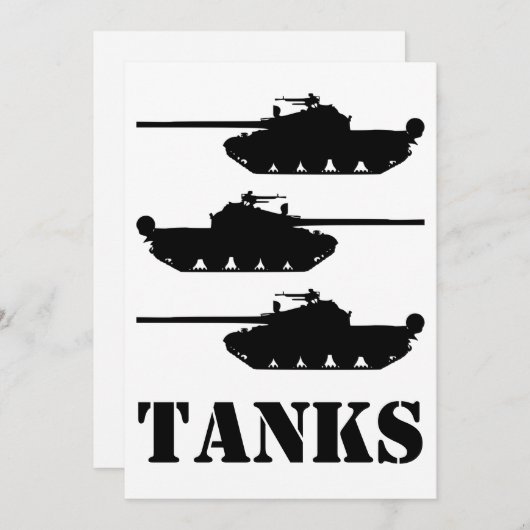Funny Tanks Bedankkaart (Voorkant / Achterkant)