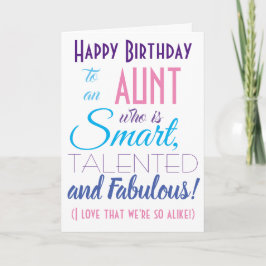 Funny tante Happy Birthday-kaart Kaart