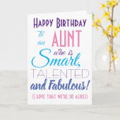Funny tante Happy Birthday-kaart Kaart (Gele Bloem)