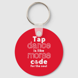 Funny Tap Dance Danser Morse Code voor de sol Sleutelhanger