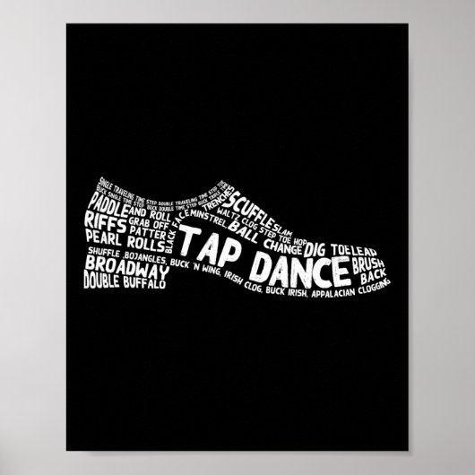Funny Tap Dance Gift Shoe Danser Mannen Poster (Voorkant)