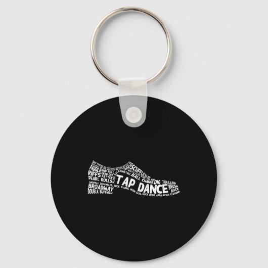 Funny Tap Dance Gift Shoe Danser Mannen Sleutelhanger (Voorkant)