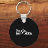 Funny Tap Dance Gift Shoe Danser Mannen Sleutelhanger (Voorkant)