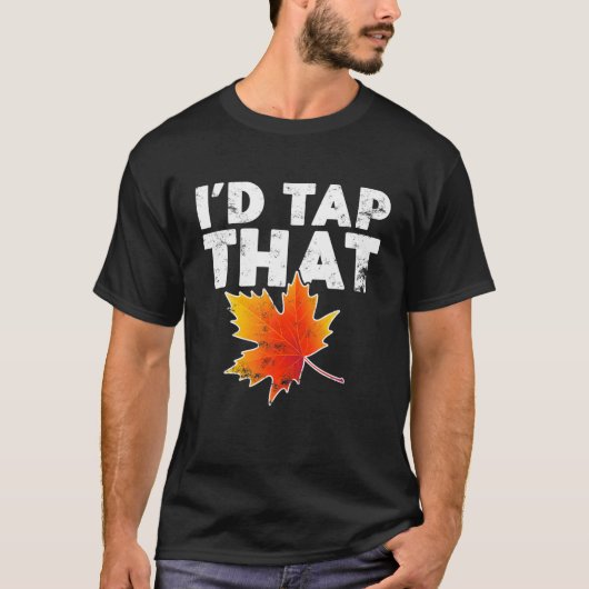 Funny Tap die de boomtopje van de boom aftappen T-shirt (Voorkant)
