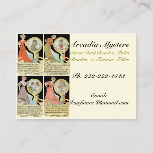 Funny  Tarot Cards Sjabloon Visitekaartje (Voorkant)