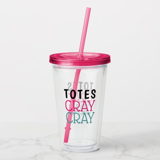 Funny Tassen Cray Cray Acryl Drinkbeker (Achterkant)