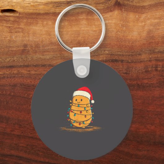 Funny Tato Christmas Graphics Lights Lover  Sleutelhanger (Voorkant)