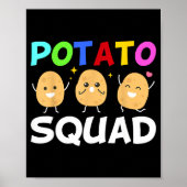 Funny Tato Squad Vegetable Chip Eater French Fries Poster (Voorkant)