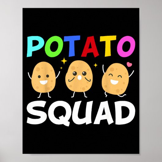 Funny Tato Squad Vegetable Chip Eater French Fries Poster (Voorkant)
