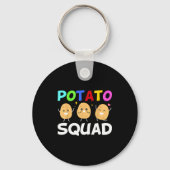 Funny Tato Squad Vegetable Chip Eater French Fries Sleutelhanger (Voorkant)