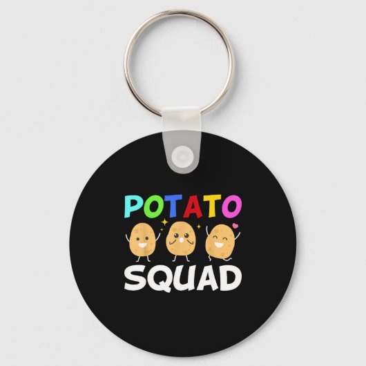 Funny Tato Squad Vegetable Chip Eater French Fries Sleutelhanger (Voorkant)