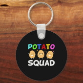 Funny Tato Squad Vegetable Chip Eater French Fries Sleutelhanger (Voorkant)