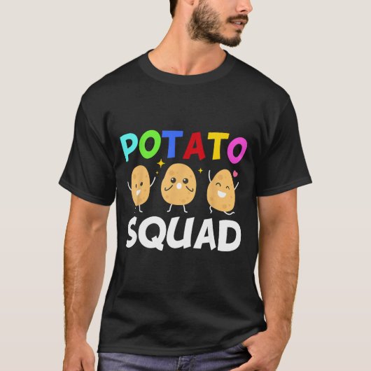 Funny Tato Squad Vegetable Chip Eater French Fries T-shirt (Voorkant)