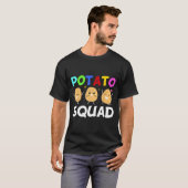 Funny Tato Squad Vegetable Chip Eater French Fries T-shirt (Voorkant volledig)